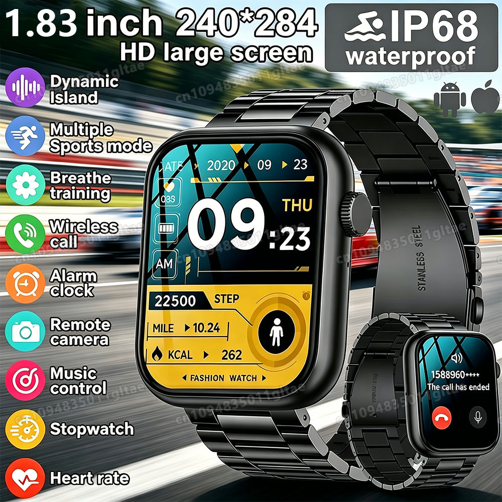 Smartwatch Digital Watches For Men - 2026 Nieuwe Full Touch Screen Smart
