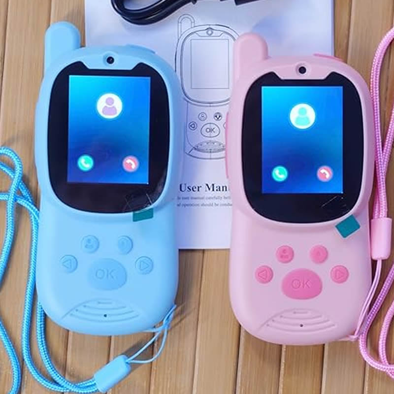 Smartwatch Watches For Kid Girl - Walkie-talkies Schattig 2-pack Oplaadbaar Kinderen Video