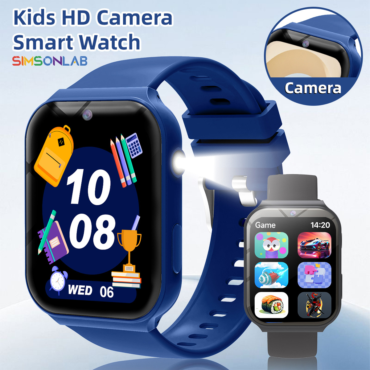 Smartwatch Watches For Kid Girl - Studiepartners voor Kinderen HD Camera Zaklamp