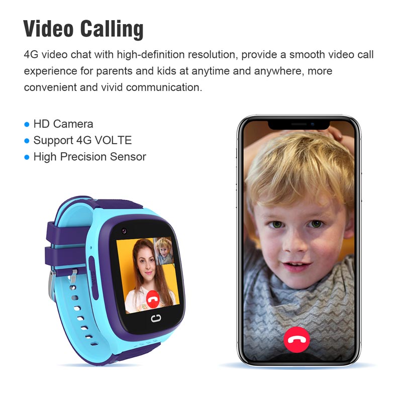 Smartwatch Watches For Kid Girl - Telefoonhorloge Android 4G GPS nano simkaart