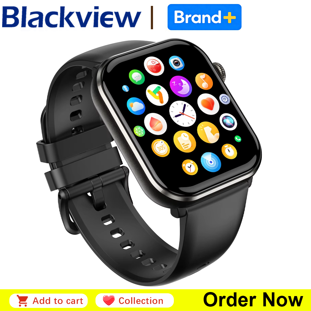 Smartwatch Square Watches For Men - Blackview R60 Bluetooth Oproep Smartwatch 1.96