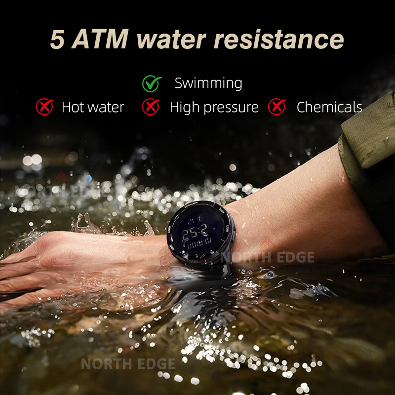 Smartwatch Digital Watches For Men - NORTH EDGE 2025 TERRAX Heren digitaal