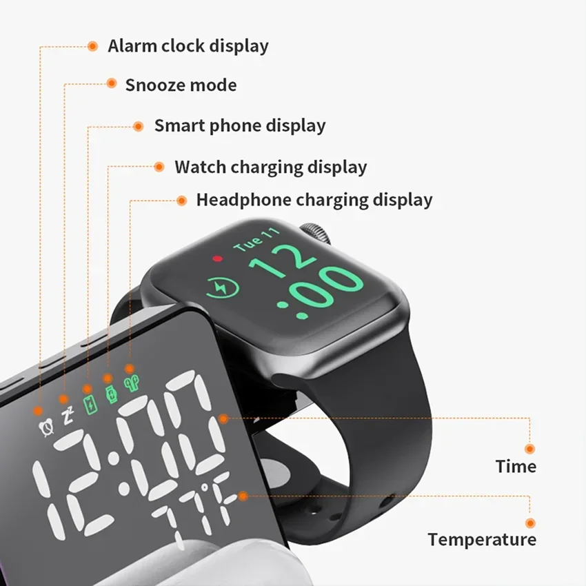 Draadloze oplader Wekkerstanda - Iwatch Smartwatch recensie en prijs