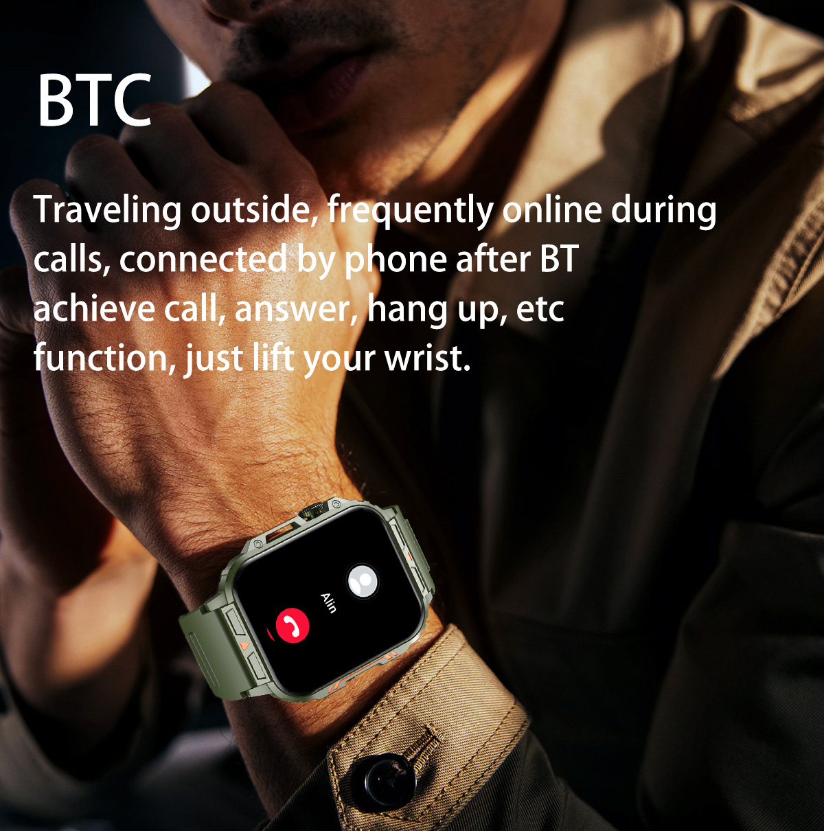 1.91 Outdoor Militaire Smart W - Smartwatch Square Watches For Men recensie en prijs