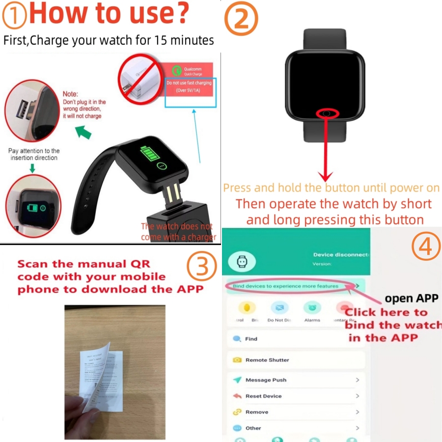 Smart Watch voor heren Dames S - Smartwatch Square Watches For Men recensie en prijs