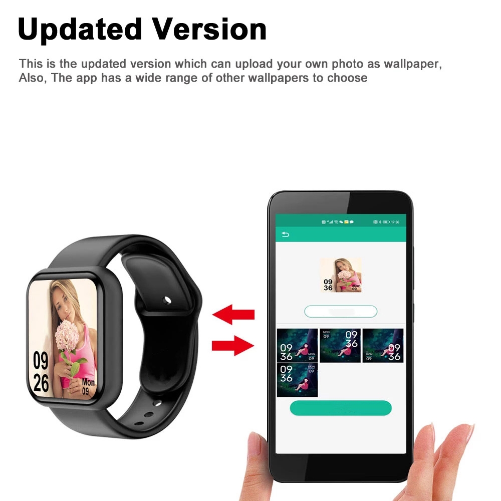 Smart Watch voor heren Dames S - Smartwatch Square Watches For Men recensie en prijs