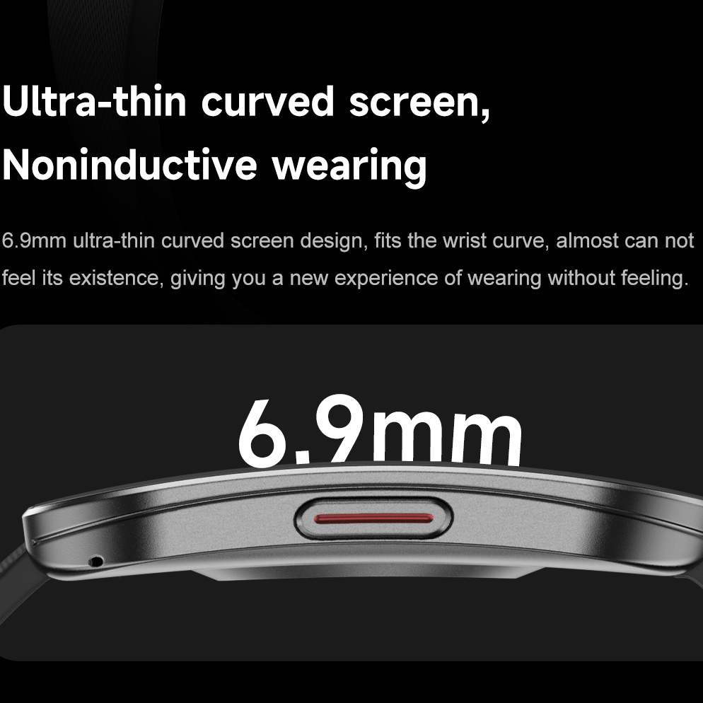 Amoled Ultradunne gebogen wate - Smartwatch Square Watches For Men recensie en prijs