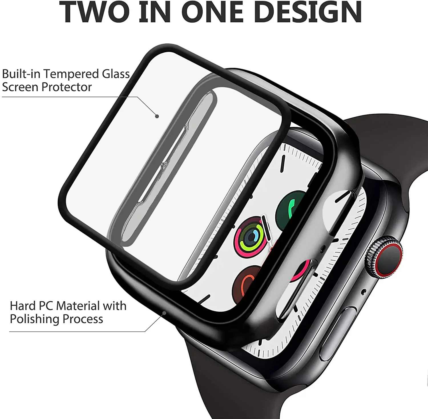 Gehard glas + cover voor Apple - Iwatch Smartwatch recensie en prijs