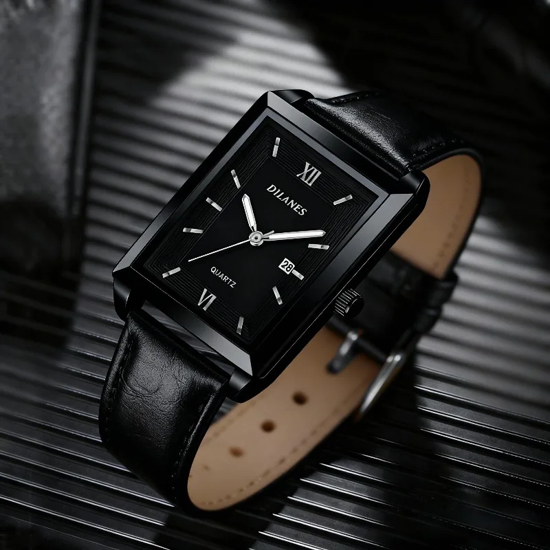 Casual lederen herenhorloges M - Smartwatch Square Watches For Men recensie en prijs