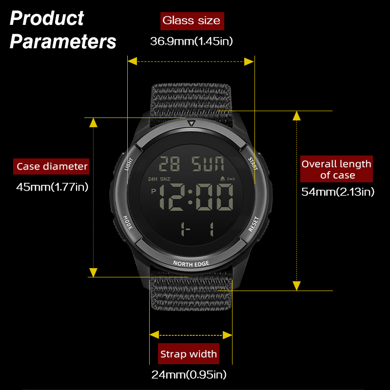 NORTH EDGE 2025 TERRAX Heren d - Smartwatch Digital Watches For Men recensie en prijs