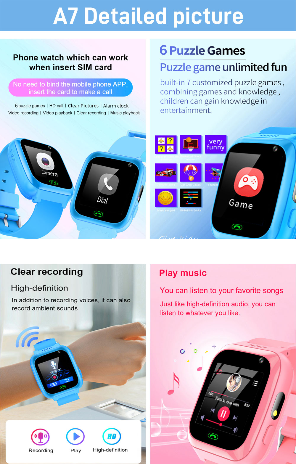 2G 4G Kids Smart Watch Telefoo - Smartwatch Watches For Kid Girl recensie en prijs