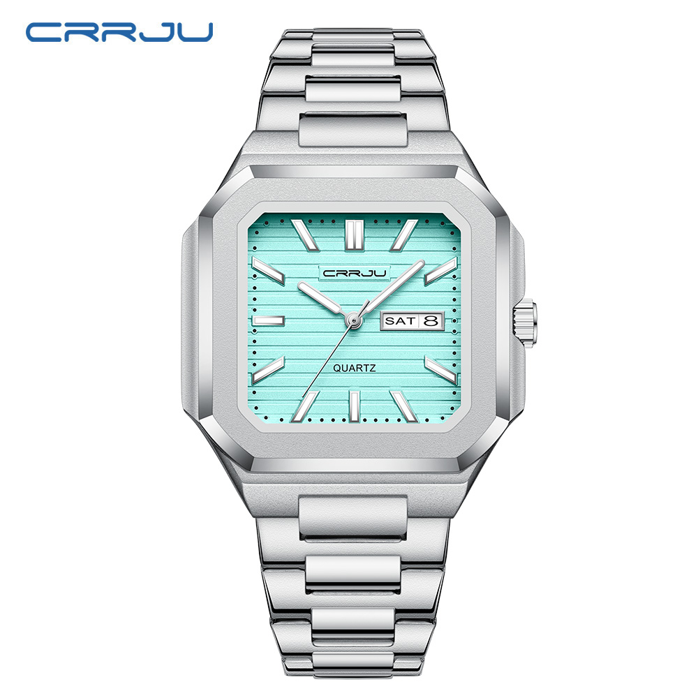 CRRJU Heren casual roestvrijst - Smartwatch Square Watches For Men recensie en prijs