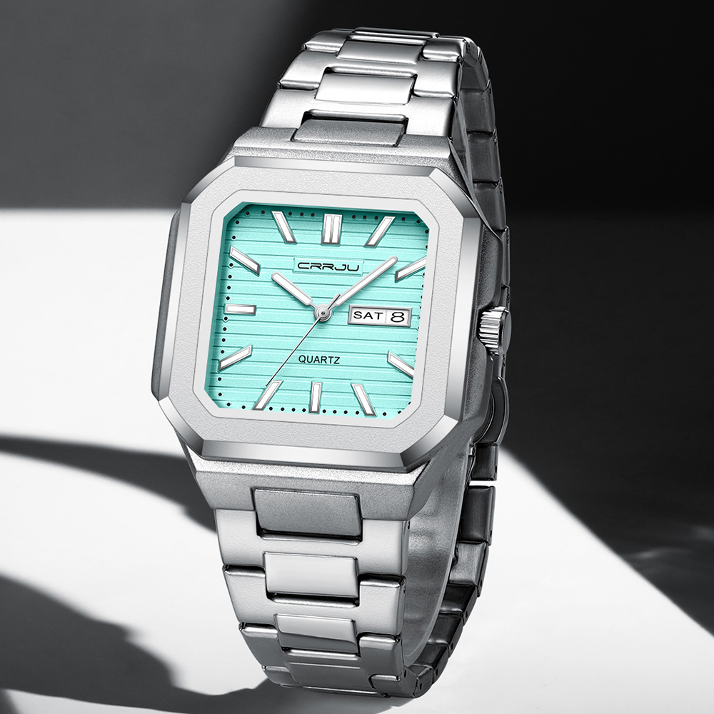 CRRJU Heren casual roestvrijst - Smartwatch Square Watches For Men recensie en prijs