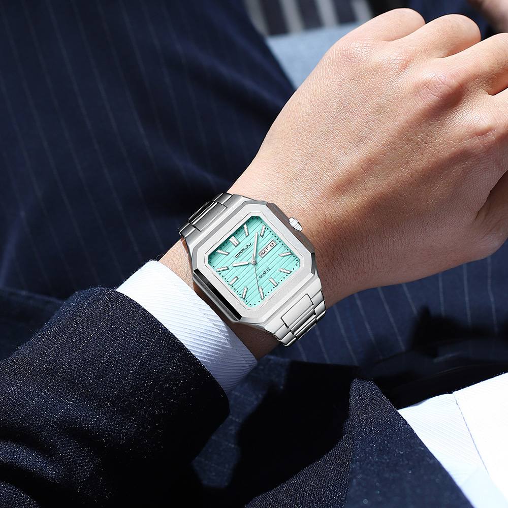 CRRJU Heren casual roestvrijst - Smartwatch Square Watches For Men recensie en prijs